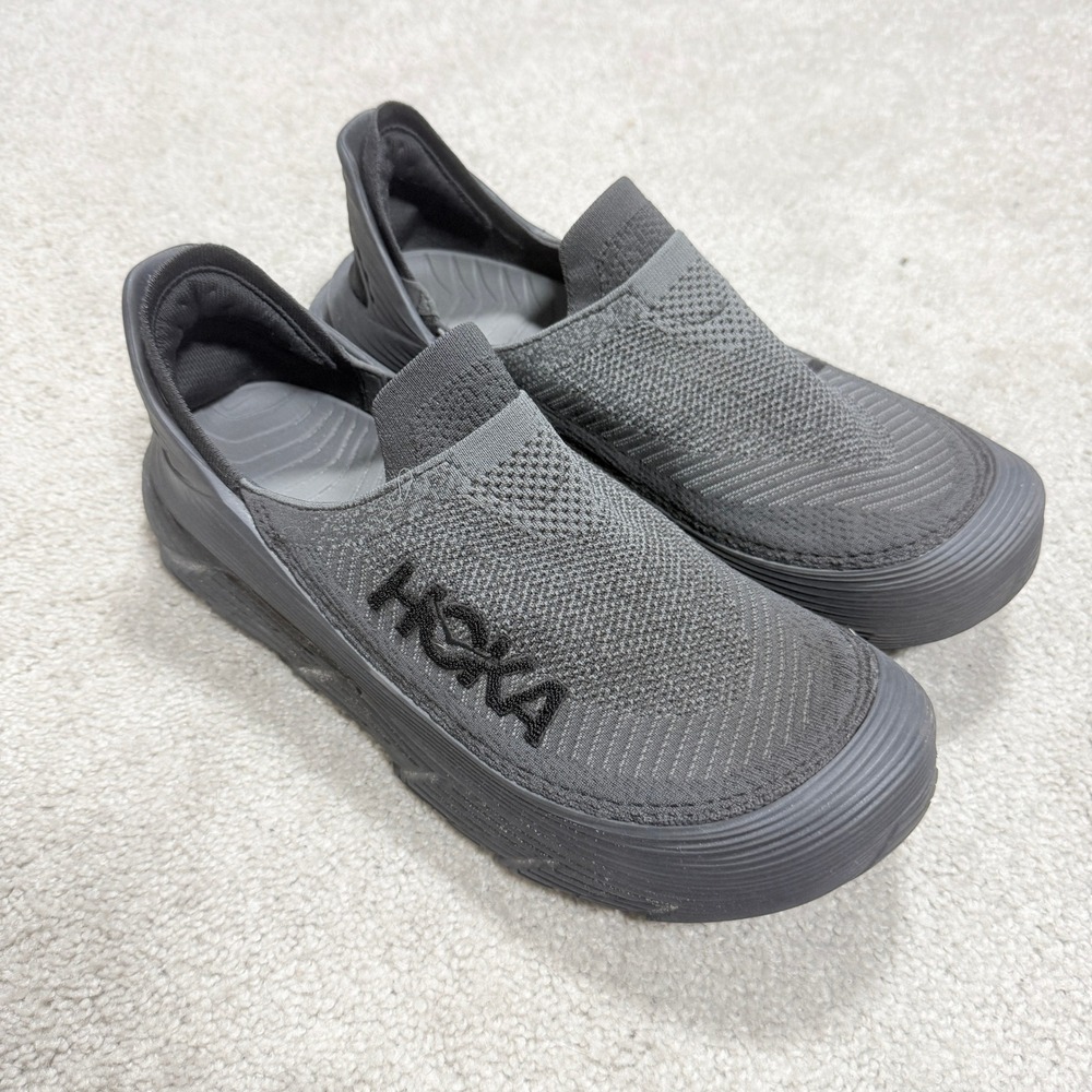Hoka Mens 15 Restore TC Slip On Recovery Sneakers Dark Grey